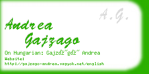 andrea gajzago business card
